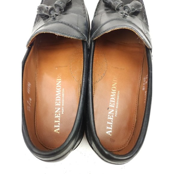 Allen Edmonds SCHREIER  Men\'s Tassel Loafers 11 B Black Dress Shoes DISCONTINUED main image 5